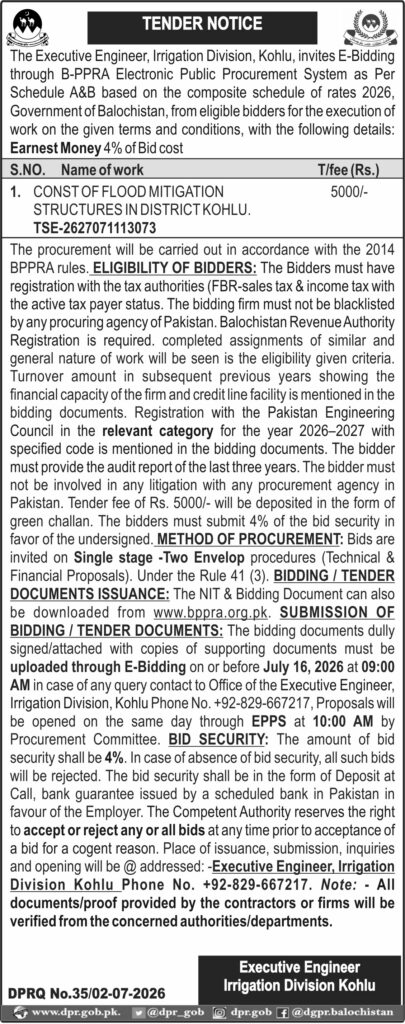 TENDER NOTICE